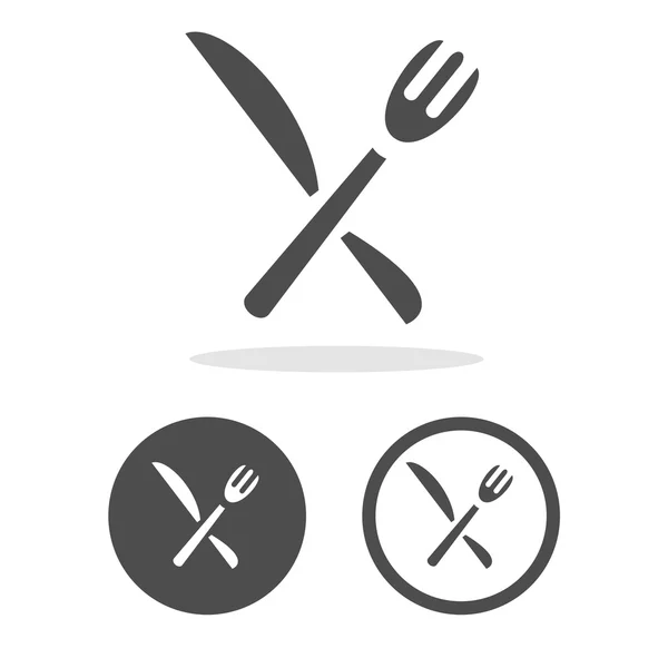 Ícones de garfo e faca definir grande para qualquer uso. Vetor EPS10 . — Vetor de Stock