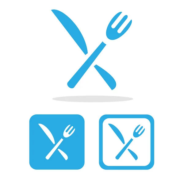 Vidlička a nůž ikony nastavit pro každé použití. Vektorové Eps10. — Stockový vektor