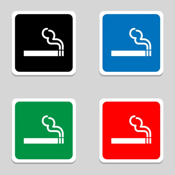 Geen rook pictogrammen instellen geweldig voor elk gebruik. Vector Eps10. — Stockvector
