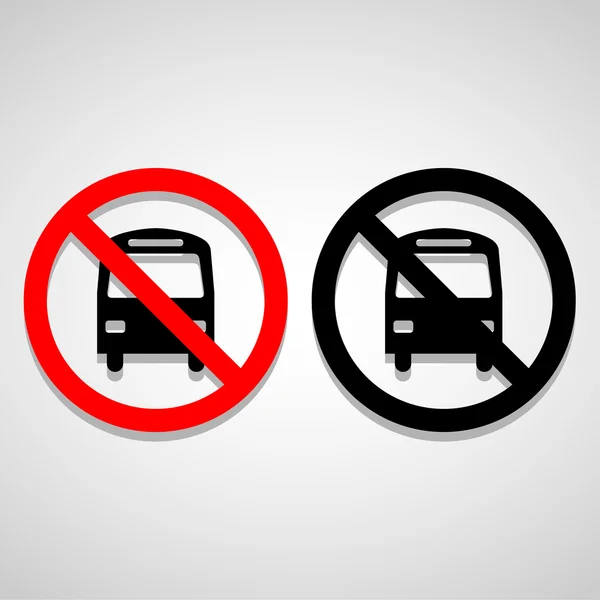 No Bus icons set great for any use. Vector EPS10. — Stock Vector