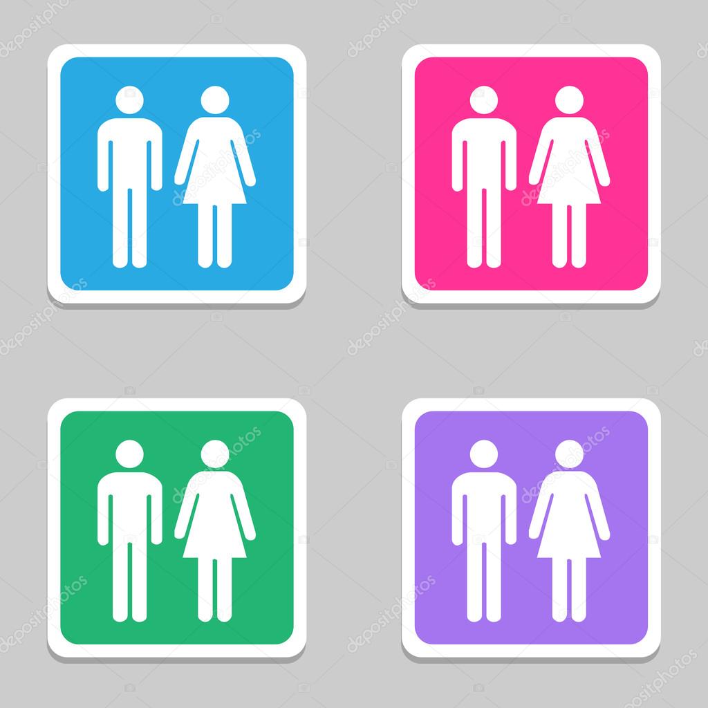 Toilet icons set great for any use. Vector EPS10.