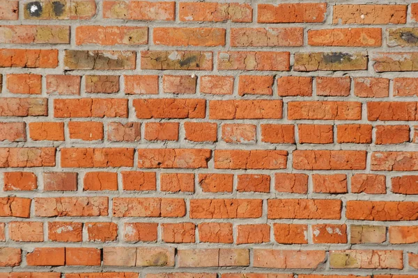 Oude rode bakstenen muur close-up. — Stockfoto