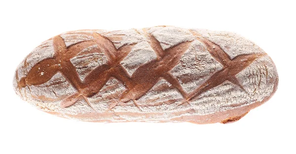 Loaf of buckwheat bread close-up on a white background. — Stock Photo, Image