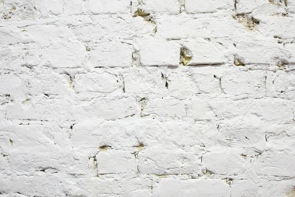 Fond de mur en brique peinte blanche. — Photo