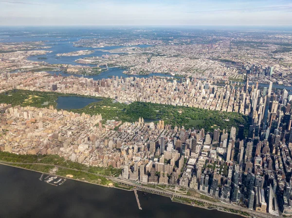 Воздушный Город Центрального Парка Манхэттене Нью Йорк Видом Восток — стоковое фото