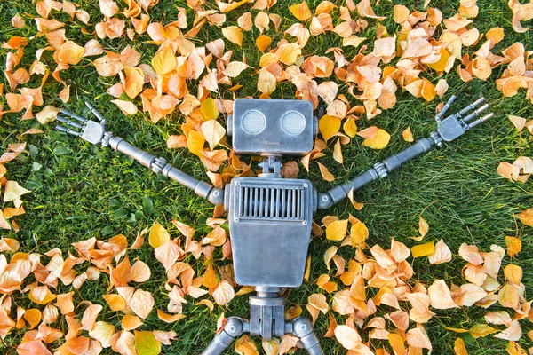 Das Konzept Der Technologieentwicklung Form Künstlicher Intelligenz Einem Roboter Lebt Stockfoto