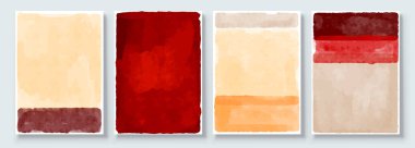 Kartpostal, Sosyal Medya Sancağı, Broşür Kapağı Tasarımı veya Duvar Dekorasyonu İçin El Boyalı Resimler. Modern Soyut Boyama Sanatı. Vektör Deseni.