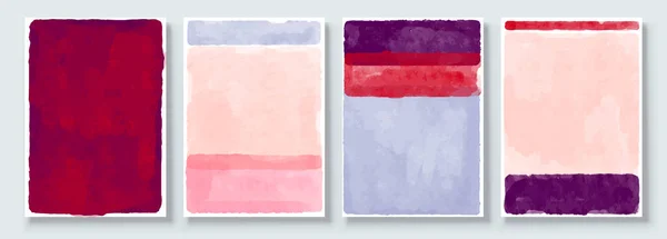 Conjunto Ilustrações Pintadas Mão Abstratas Para Cartão Postal Banner Mídia — Vetor de Stock