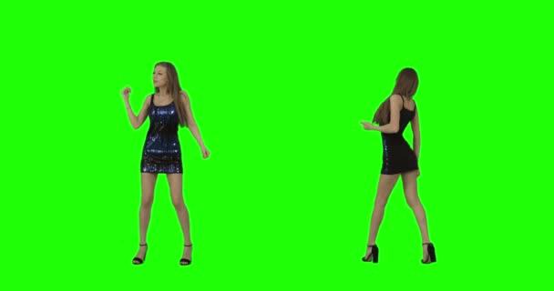 Tánc a Green Screen — Stock videók