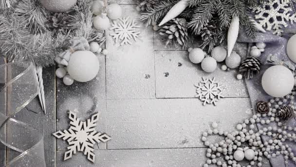 Der weihnachtliche Schnee — Stockvideo