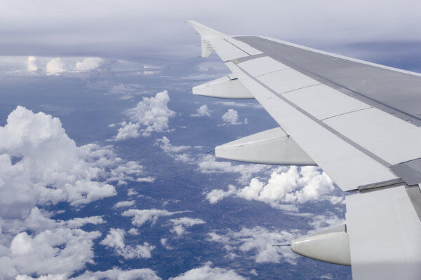 Cloud sky view from air plane window 