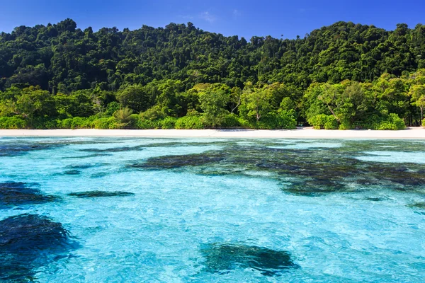 Playa de mar cristalino tropical, isla de Ta Chai — Foto de Stock