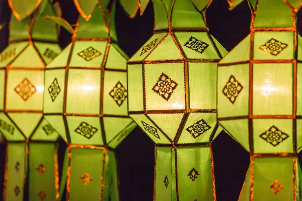 Lanterne in stile thailandese settentrionale al Loy Krathong Festival — Foto Stock