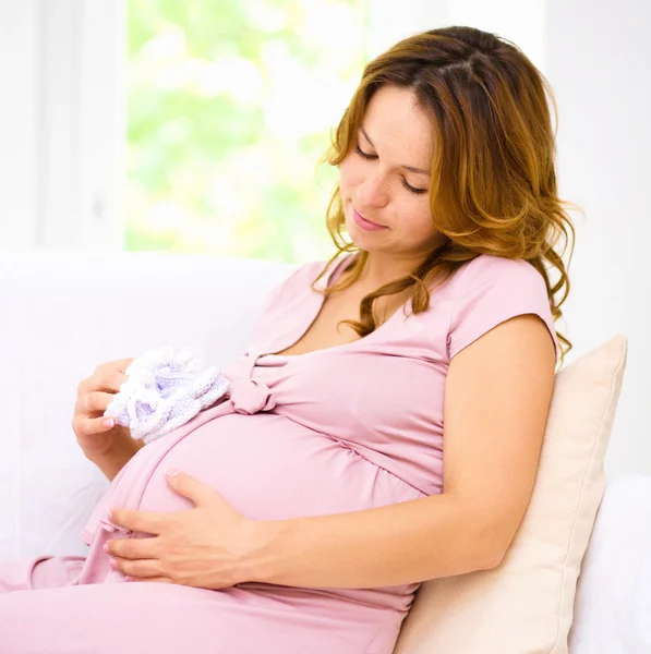 Imagen de la mujer embarazada — Foto de Stock