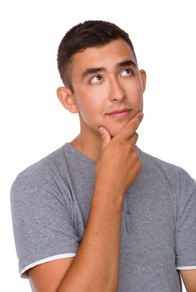 Portrait d'un homme heureux, isolé sur blanc — Photo