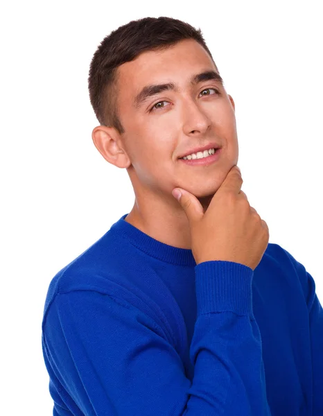 Portrait of a happy man, isolated over white — Stock Photo, Image