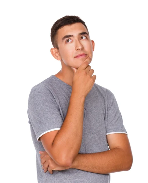 Portrait d'un homme heureux, isolé sur blanc — Photo