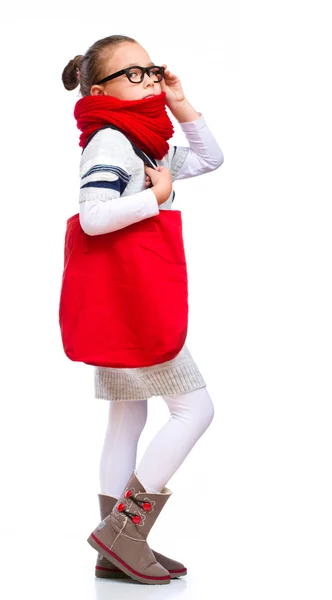 Cute girl with shopping bags — Stock Photo, Image