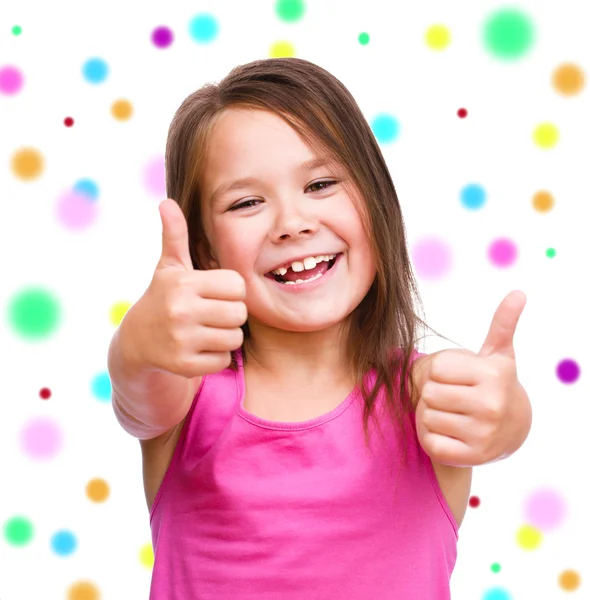 Cute girl is holding her face in astonishment — Stock Photo, Image