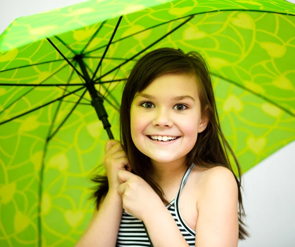 Menina com guarda-chuva — Fotografia de Stock