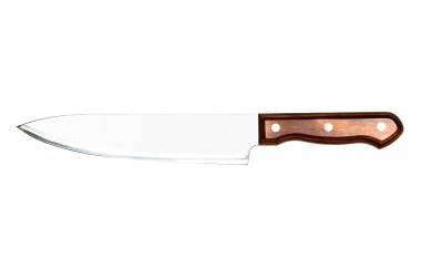 large kitchen knife on a white background clipart
