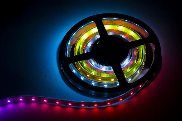 Färg Led strip, led tejp — Stockfoto