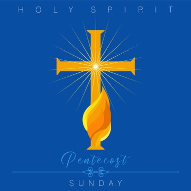 Pazar günü Pentecost 'ta soyut bir vektör çizimi