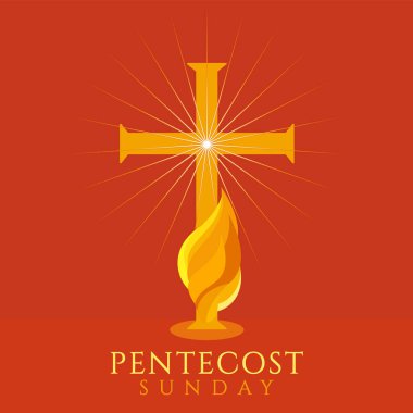 Pazar günü Pentecost 'ta soyut bir vektör çizimi