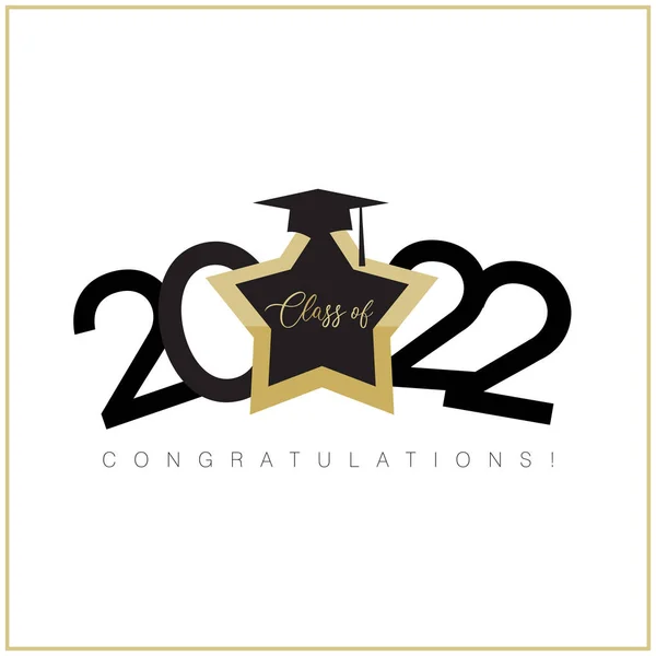 2022 mezunlarının beyaz bir arkaplan üzerine soyut bir resmi.