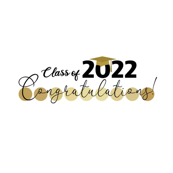 Abstract Illustration Congratulations Graduates Class 2021 White Background — Stock Vector