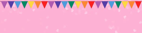 Abstract Illustration Lgbtq Pride Banner Header Isolated Pink Background — Stock Photo, Image