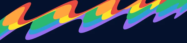 Lmbtq Pride Banner Vagy Header Elvont Illusztrációja Elszigetelt Sötétkék Háttérrel — Stock Fotó