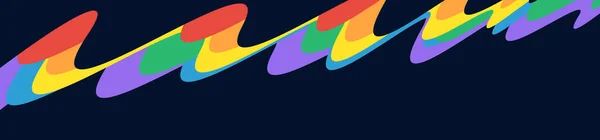 Abstract Illustration Lgbtq Pride Banner Header Isolated Dark Blue Background — Stock Photo, Image