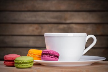 Macarons beyaz Kupası
