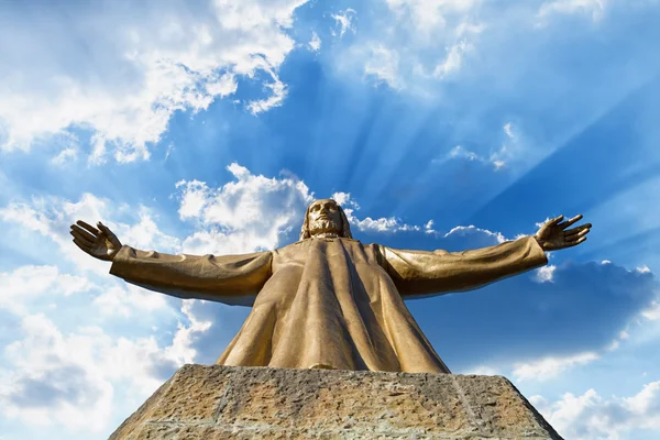 Tibidabo. Jesus Statue In Barcelona. — Stock Photo, Image