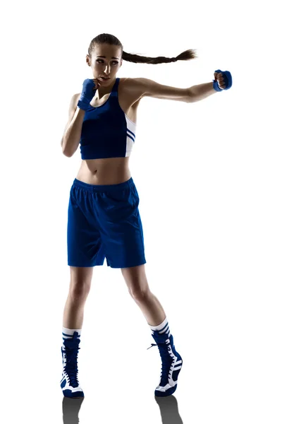 Boxeador mujer Boxeo —  Fotos de Stock