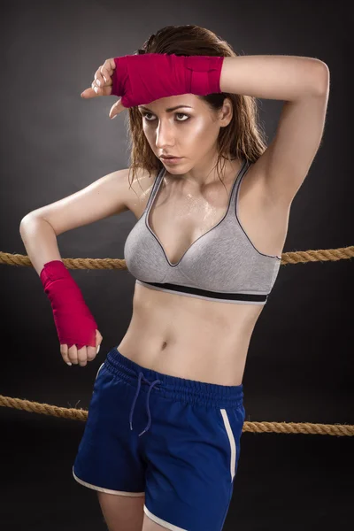 Mulher Boxer — Fotografia de Stock