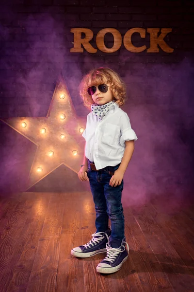 Little Boy Rock Star — Stock Photo, Image