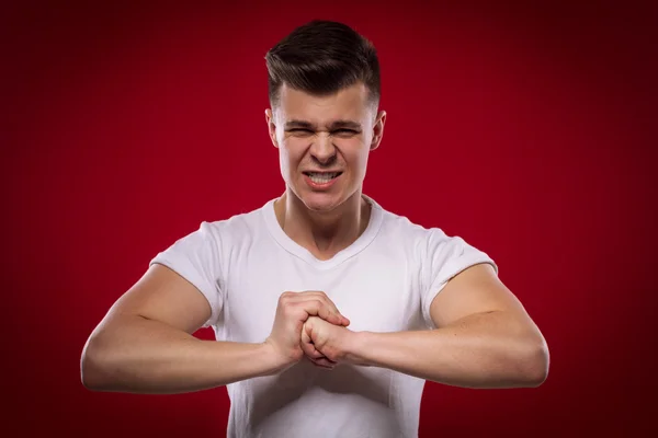 Handsome Screaming Man — Stock Photo, Image