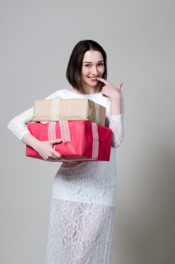 Zaman hediyeleri. Hediye kutusu kızlar.