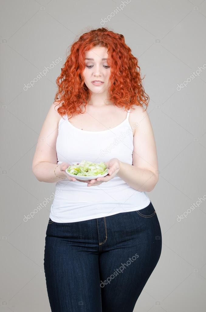 Fat white teen