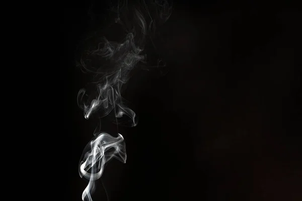 Weißer Rauch Auf Schwarzem Hintergrund Kopierraum — Stockfoto