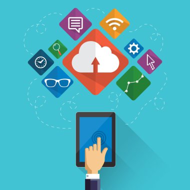 web tasarımı için düz simgeler