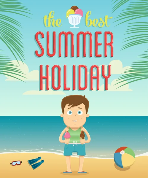 Le migliori vacanze estive — Vettoriale Stock