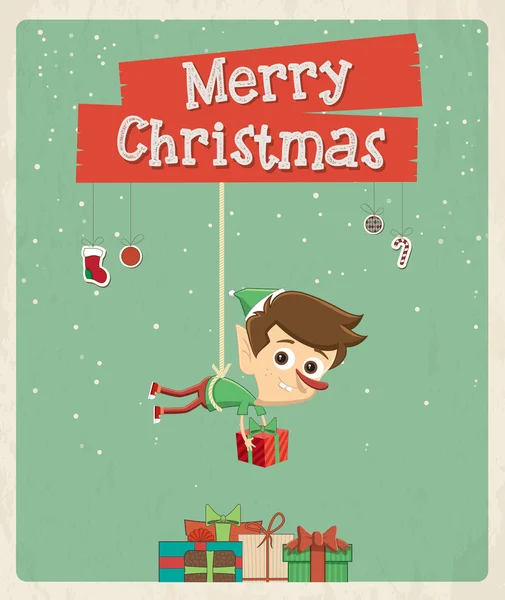 Noel tebrik kartı tasarımı.