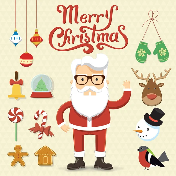 Santa Claus character illustration — Stock Vector