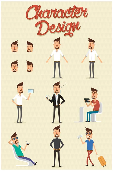 Character design set — Stock Vector