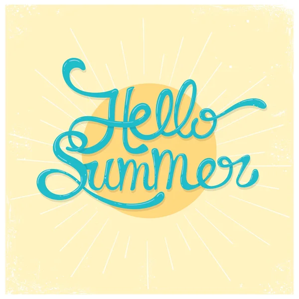 Diseño de tarjeta de felicitación de verano . — Vector de stock