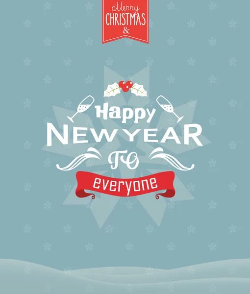 New year greeting card design. — Stock Vector