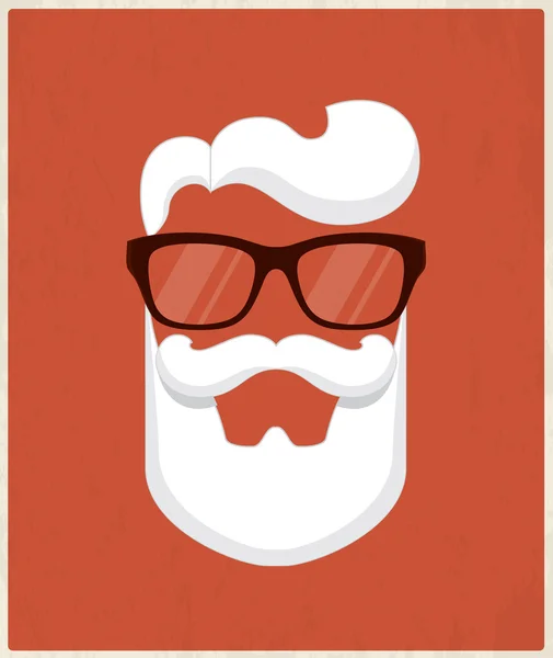 Santa Claus sobre fondo rojo Vector de stock